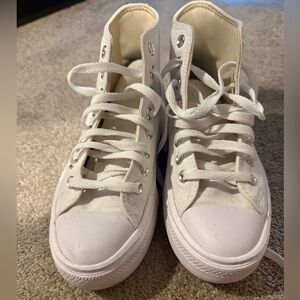Converse Cream High-Top Sneakers